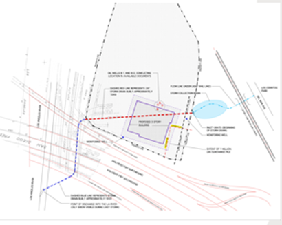 Illustration 10 storm drain pipe beneath proposed building site under surcharge soil